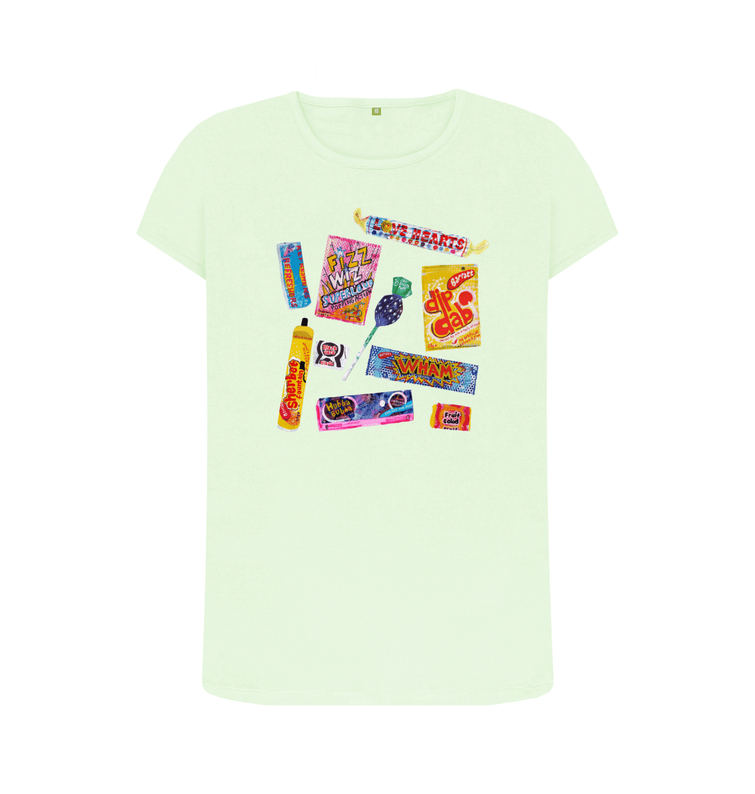 Pastel Green Printed T-shirt Front