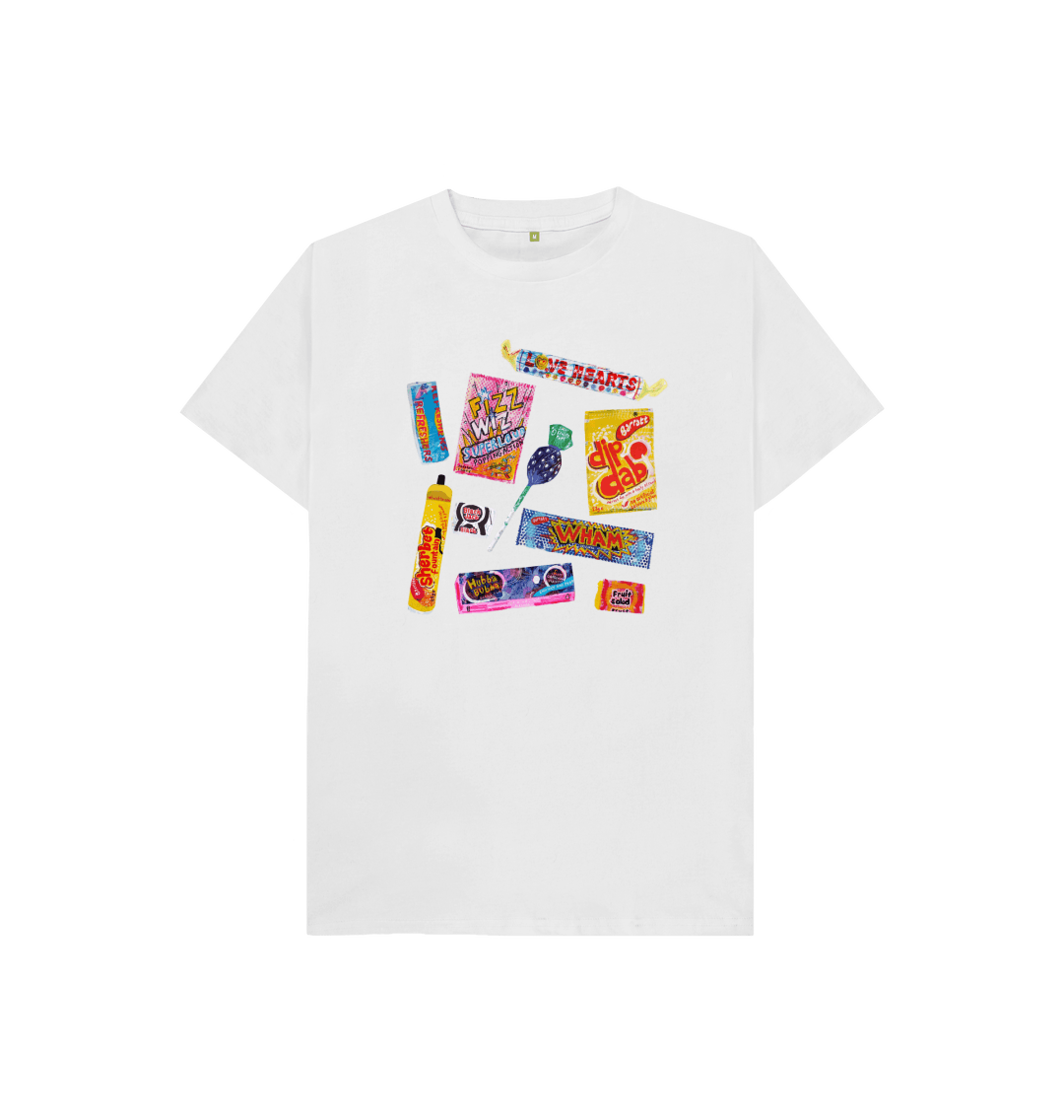White Printed Kids T-Shirt Front