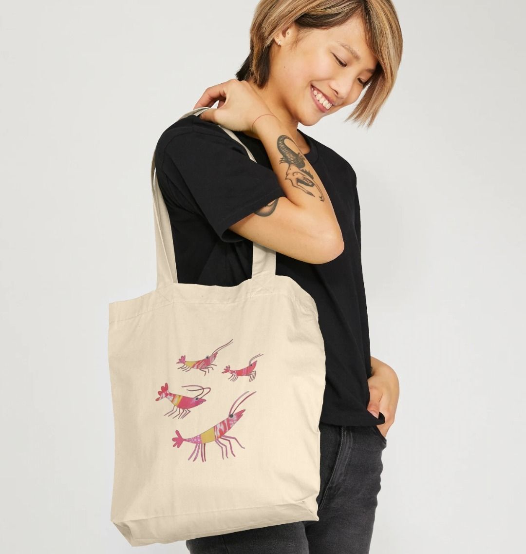 prawn party organic tote bag - Printed Bag - Sarah Millin