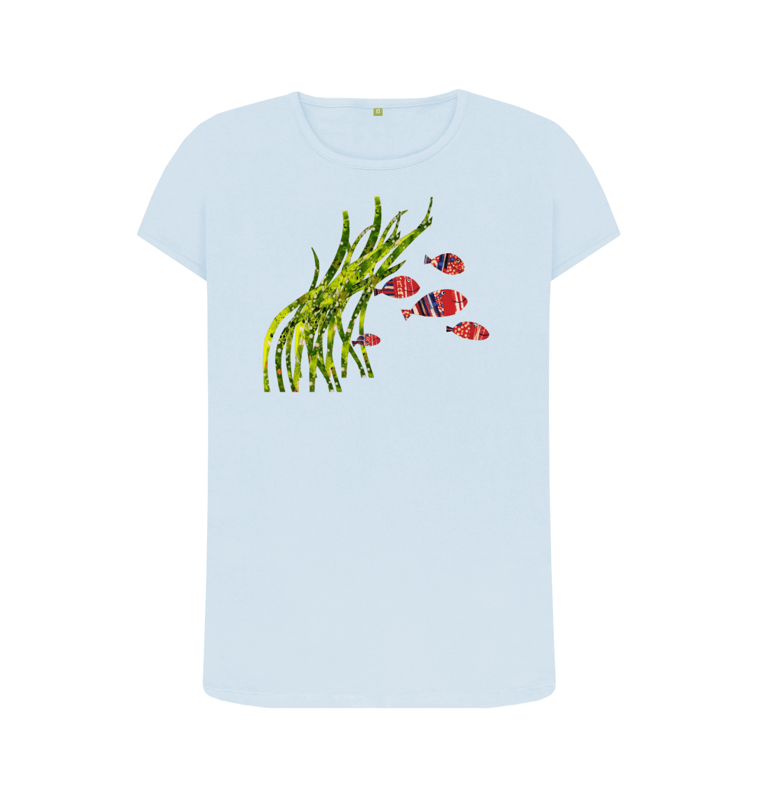 Sky Blue Printed T-shirt Front